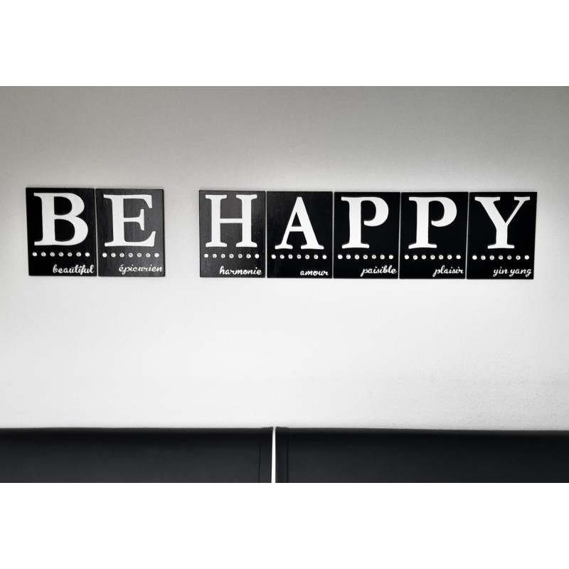 BE HAPPY Lettres Décoratives Acrostich' - ExpressionDeco