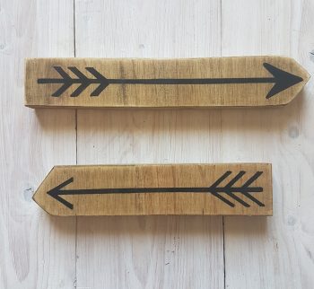2 flèches bois vieilli