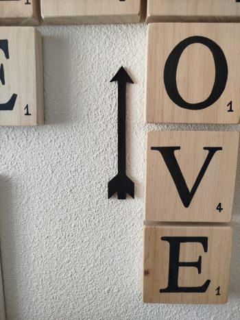 Flèche noire pour mur de scrabble – Image 2