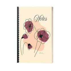 Carnet de notes ligné - Coquelicots Sable
